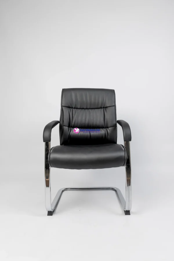Medium Back Cantilever Leather Chair - Image 2